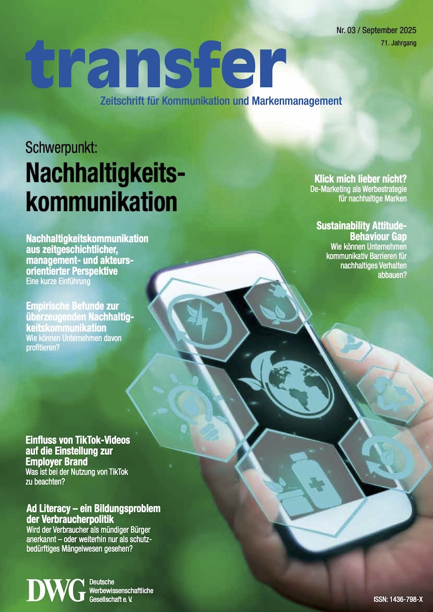 transfer Zeitschrift für Kommunikation und Markenmanagement